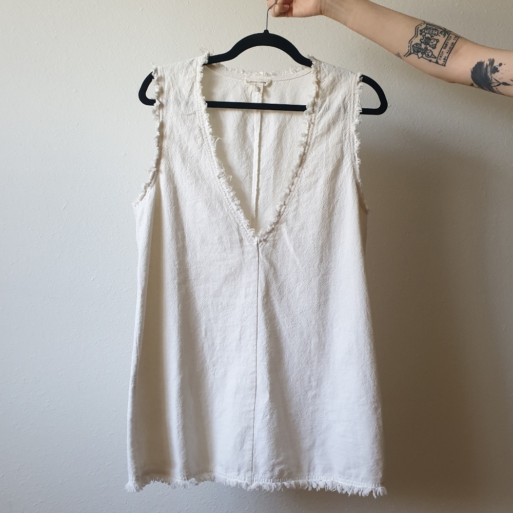 Silence+noise cotton linen tunic sz M